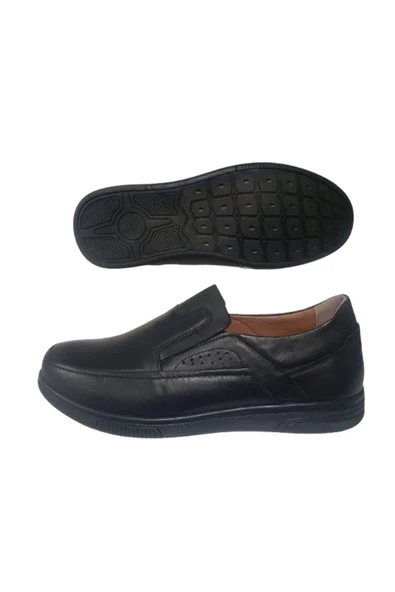 Bemsa Erkek Siyah-Siyah Ortopedik Taban Günlük Klasik Ayakkabı BMSA320-220 - 3