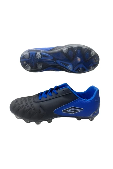Dugana Erkek Çocuk Siyah-Mavi Krampon Futbol Ayakkabısı - Resim 4