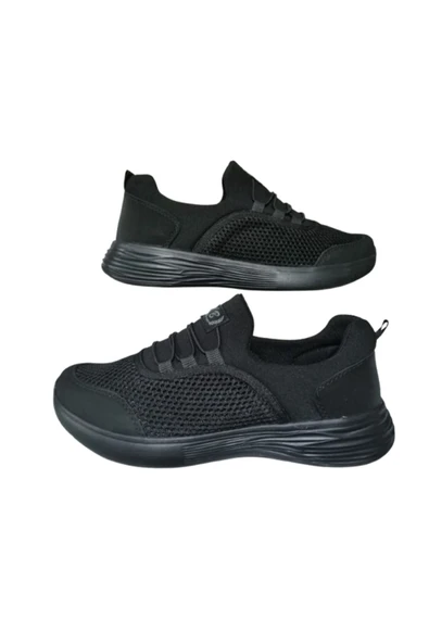 BS BLACK SEA Siyah Lastikli Kadın Düz Taban Anarok Spor Ayakkabı ürün görseli