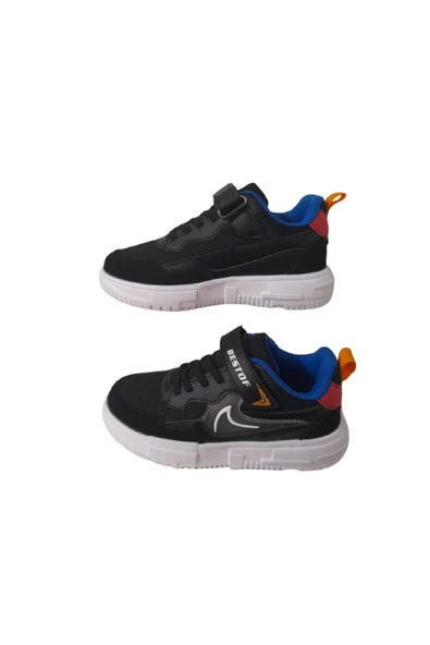 Best Of Siyah-beyaz Cırtlı Çocuk Sneaker Best526322 - 2