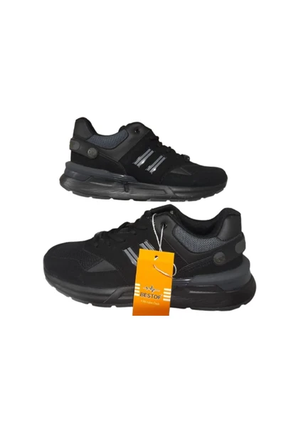 Best Of Erkek Siyah Ortopedik Taban Yürüyüş Ayakkabısı bstf203-00 ürün görseli
