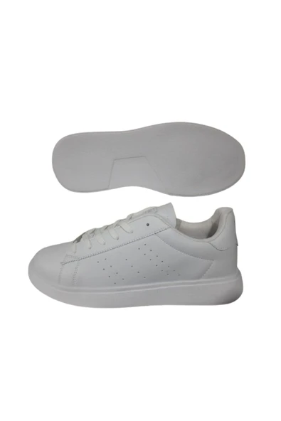 Yıldırım wipper Unısex Beyaz Bağcıklı Ortopedik Taban Günlük Şık Yürüyüş Ayakkabısı WPER01279-0 - 5