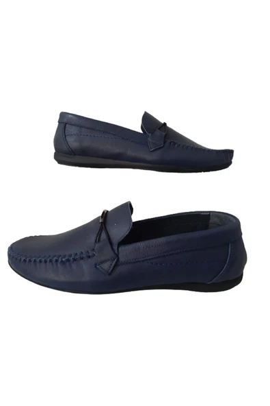 BEREN Polo Hakiki Lacivert Deri Erkek Klasik Ayakkabı