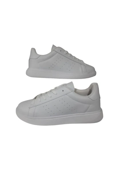 Yıldırım wipper Unısex Beyaz Bağcıklı Ortopedik Taban Günlük Şık Yürüyüş Ayakkabısı WPER01279-0