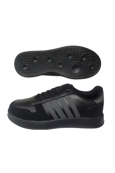 MAGG POINT Erkek Siyah-Füme Cilt Ortopedik Taban Günlük Yürüyüş Ayakkabı MGPP626-959 - 3