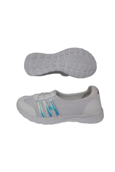 Black Sea Ortapedik Beyaz-Parlak Anorak Rahat Spor Babet - Resim 5