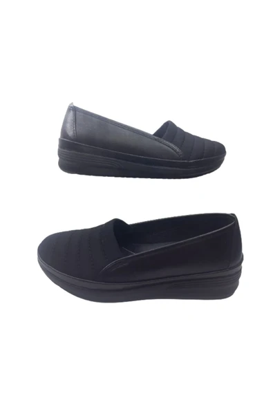 Ayzen Kadın Siyah-Siyah Streç Ortopedik Taban Günlük Şık Ayakkabı ayznn326-99 ürün görseli