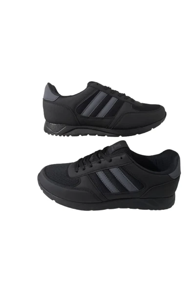 Lutton Siyah-füme Bağcıklı Erkek Ultra Hafif Poli Taban Spor Ayakkabısı ürün görseli