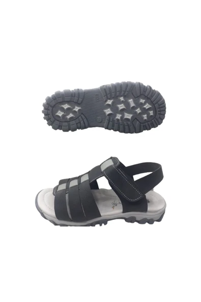 ŞİRİNGENÇ ŞirinGenç Erkek Çocuk Füme Ortopedik Taban Günlük Şık Sandalet - Resim 3