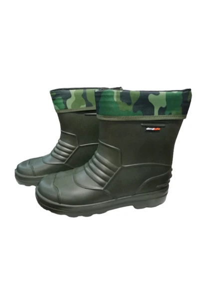 Akınal Bella Ab80-10 Unisex Haki Çoraplı Eva Ultra Hafif Poli Taban Kısa Yağmur Çizmesi - Resim 2