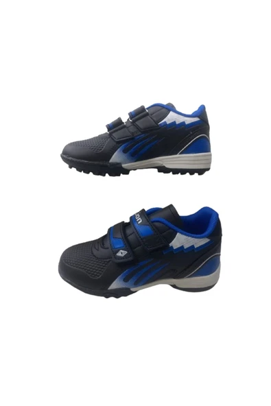 FREELİON Freelion Erkek Çocuk Siyah-Sax Cırtlı Halı Saha Futbol Ayakkabısı - Resim 3