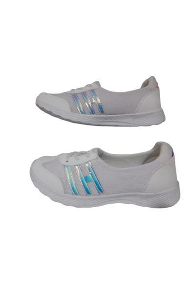 Black Sea Ortapedik Beyaz-Parlak Anorak Rahat Spor Babet - Resim 2