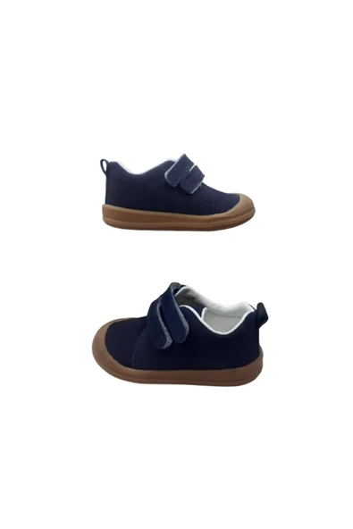 MOMY Erkek Bebek Lacivert Hakiki Deri İlk Adım Yürüyüş Ayakkabı mmy659-11 ürün görseli