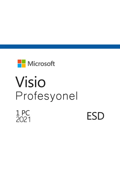MICROSOFT MS VISIO PROFESSIONAL 2021 TURKCE-INGILIZCE ELEKTRONIK LISANS D87-07606 ürün görseli 1