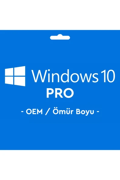MICROSOFT Windows 10 Pro OEM Key Lisans Anahtarı Ömür Boyu