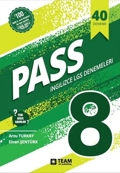 8. Sınıf LGS İngilizce Pass 40 Adet Deneme Team Elt Publishing ürün görseli