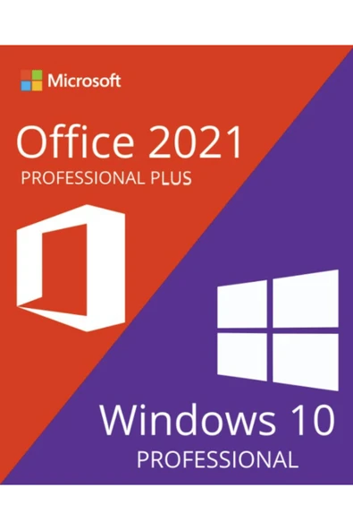 MICROSOFT Windows 10 Pro Key Ve Office 2021 Pro Plus Key Dijital Lisans Anahtarı Sms Anında Teslim - 1