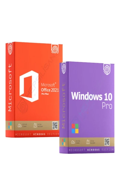 MICROSOFT Windows 10 Pro + Office 2021 Pro Plus ( Süresiz ) Hepsi Lisans