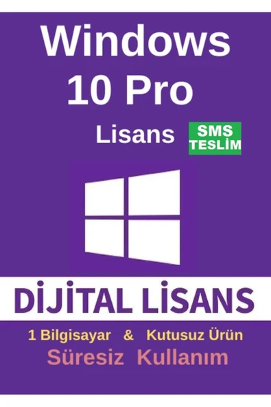 MICROSOFT Windows 10 Pro Dijital Lisans Anahtarı ürün görseli 1
