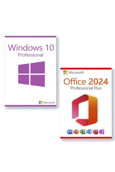 MICROSOFT Windows 10 Pro Home Ve Office 2024 Key Son Model Ömür Boyu Kullanım-full Versiyon