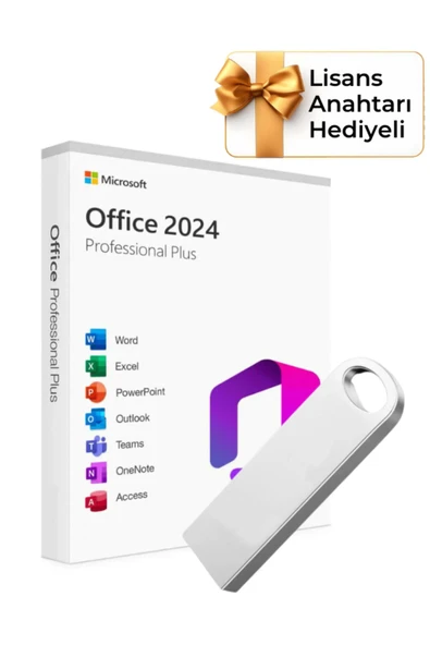 MICROSOFT Office 2024 Pro Plus Kurulumu Uyumlu Usb Bellek 16gb (LİSANS ANAHTARI HEDİYELİ) ürün görseli 1