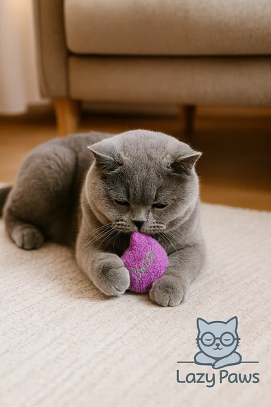 Kedi Oyuncağı Catnip ve Zilli İnteraktif, Rahatlatıcı Oyun Arkadaşı - Mor Peluş - 3