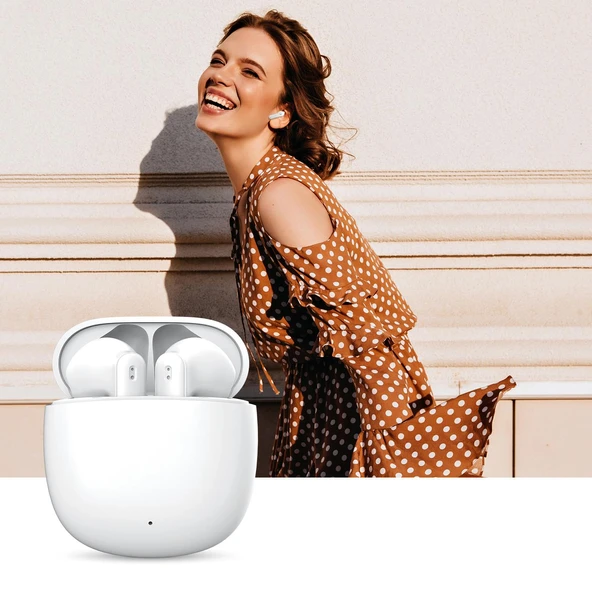 Polosmart FS72 Dokunmatik Kablosuz Bluetooth 5.3 TWS Kulaklık Beyaz - 4
