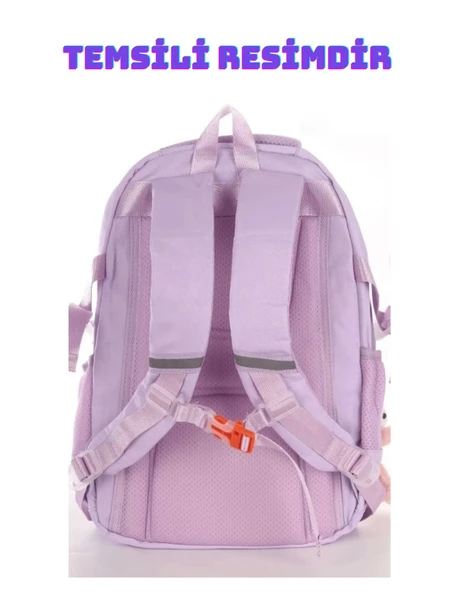 Relaxion 1450 Mavi İthal Kore Tarzı Unisex İlkokul Çocuk  Sırt Çantası - Resim 4