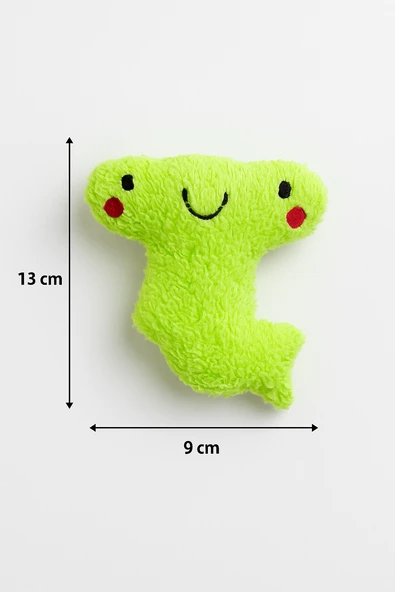 Kedi Oyuncağı Catnip ve Zilli İnteraktif, Rahatlatıcı Oyun Arkadaşı - Yeşil Çekiç Kafa - 2