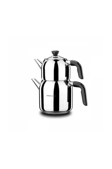 KORKMAZ A079 Kappa Mega Siyah Çaydanlık Takımı