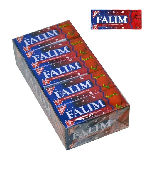 Falım Şekersiz Sakız Çilek Aromalı 5 li 7 g x 20 Adet - 1