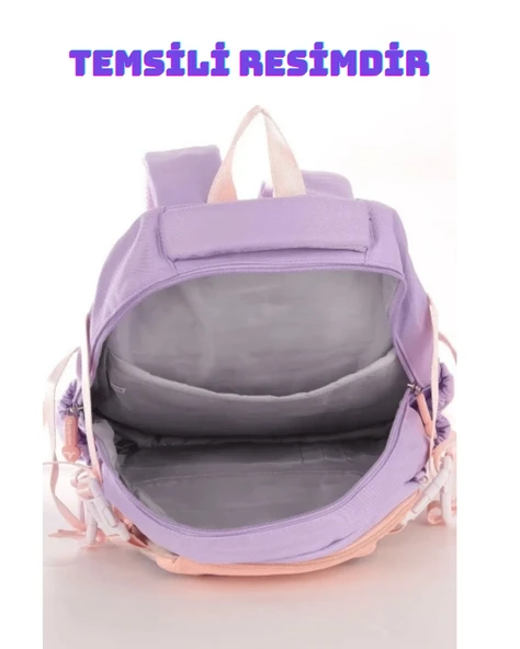 Relaxion 1450 Mavi İthal Kore Tarzı Unisex İlkokul Çocuk  Sırt Çantası - Resim 5