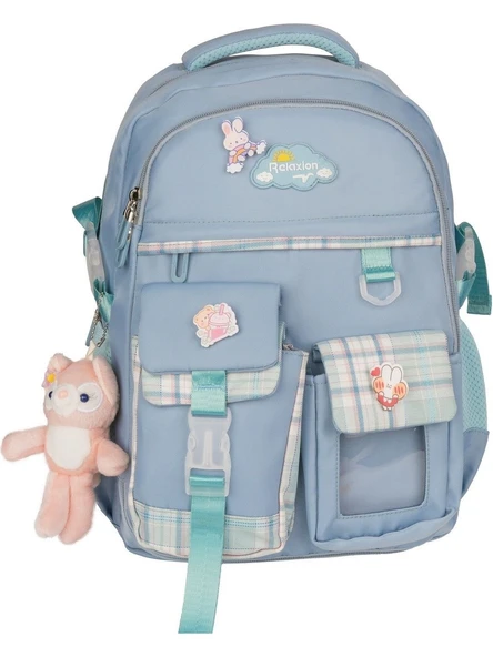 Relaxion 1450 Mavi İthal Kore Tarzı Unisex İlkokul Çocuk  Sırt Çantası ürün görseli