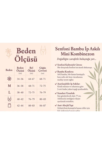 SENFONİ BAMBU MİNİ KOMBİNEZON - 3