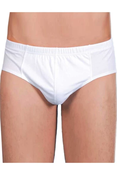 Erkek %100 Pamuk 6'Lı Paket %100 Pamuk Beyaz Slip Külot