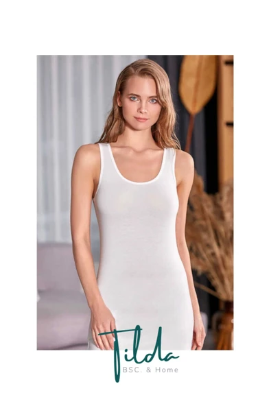 Berrak İp Askılı Beyaz Atlet ürün görseli