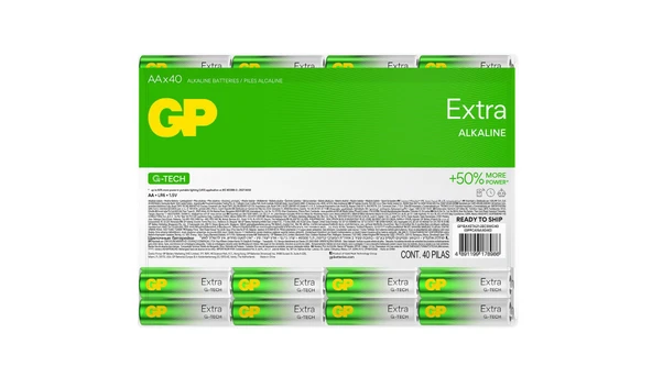 Gp R6 AA Boy Extra Alkalin Kalem Pil 40lı Paket GP15AXETA21-2ECSWC40 - Resim 2