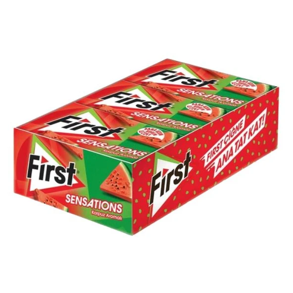 First Sensations Karpuz Aromalı Şekersiz Sakız 12 Adet x 27 g ürün görseli