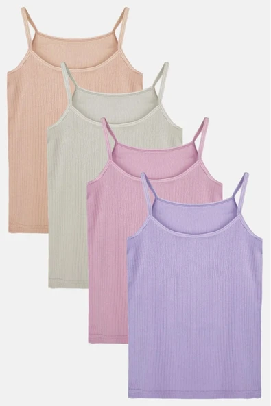 Kız Çocuk Raporlu Ribana İp Aakılı Atlet Karışık Tekli - Kota