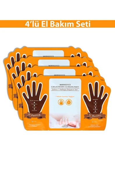 YUMUŞAK MUCİZEVİ SOYULAN EL PEELİNG MASKESİ 4'LÜ - 1