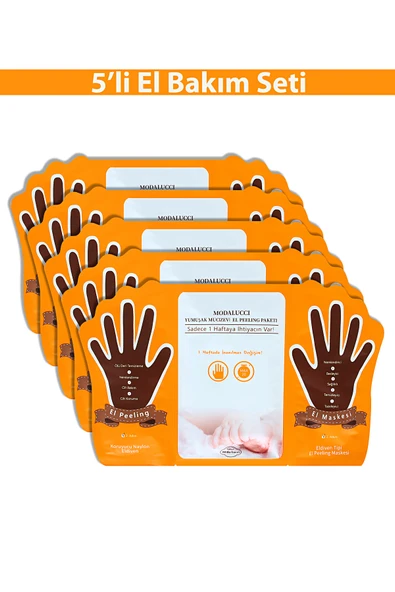 YUMUŞAK MUCİZEVİ SOYULAN EL PEELİNG MASKESİ 5'Lİ - 1