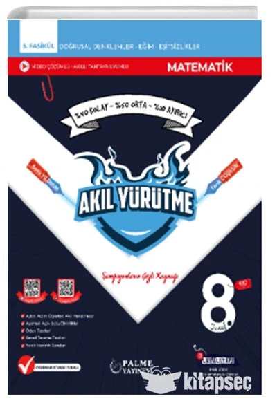 8.Sınıf Akıl Yürütme Matematik Video Çözümlü Palme Yayınları ürün görseli 1