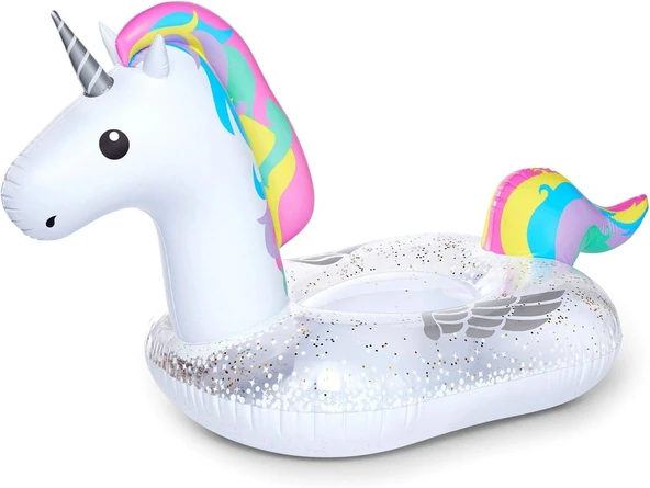 Deniz için Parıltılı Dev Şişme Tek Boynuzlu At TAPF-0027 - 2