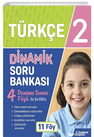 2. Sınıf Türkçe Dinamik Soru Bankası Tudem Eğitim Yayınları ürün görseli 1