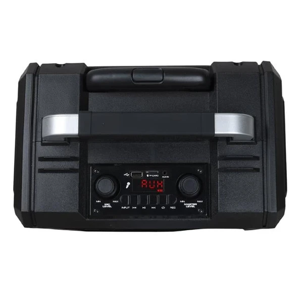 Shile SL-2017 50 Watt Taşınabilir Seyyar Aktif Amfi Hoparlör Kablosuz EL + Yaka Mikrofonlu USB+SD+BT Kumandalı - Resim 7