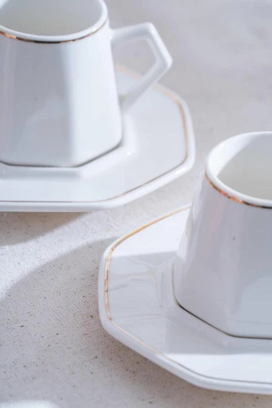 Elara Gold 6 Kişilik Kahve Fincanı Takımı - 90 ml - Resim 4