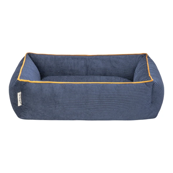 Pet Comfort Golf  Kedi ve Köpek Yatağı Parliament Mavi w Hardal Biye XS 55x45cm - Resim 3