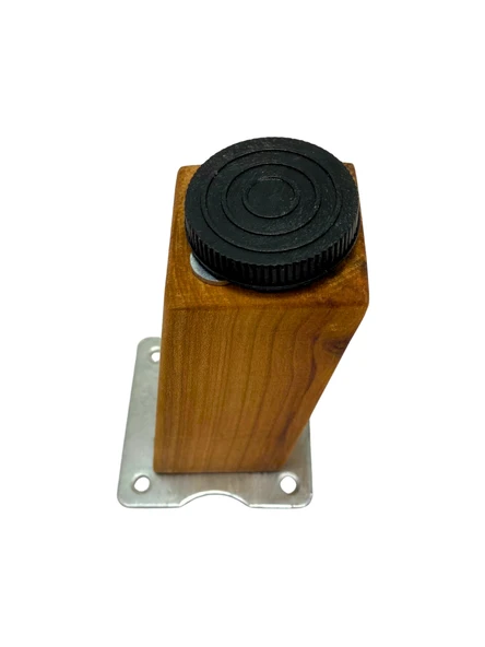 Kale Eğimli Ayarlı Ahşap Ayak Mobilya Masa ve Dolap Ayağı(KİRAZ)(KİRAZ AĞACI) Kiraz 15cm 15cm - 1 ADET - Resim 4