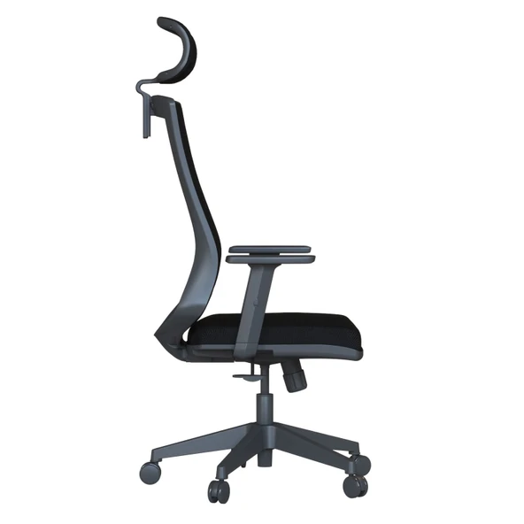 Casella Teknik Ofis Mobilyaları Pordo Fileli Ayarlanabilir Kol Hareketli Bel Destekli Siyah Yönetici Çalışma Koltuğu - 2