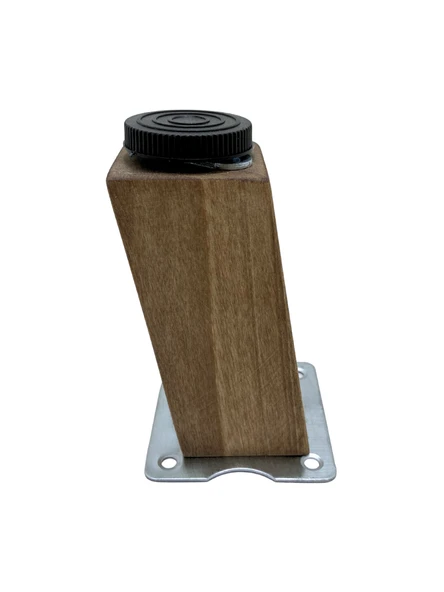 Kale Eğimli Ayarlı Ahşap Ayak Mobilya Masa ve Dolap Ayağı(KOYU CEVİZ)(CEVİZ AĞACI) Ceviz 18cm 18cm - 2 ADET - Resim 3